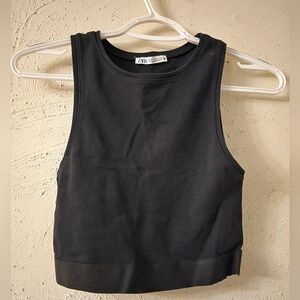 Zara Women's Elegant Black Sleeveless Top